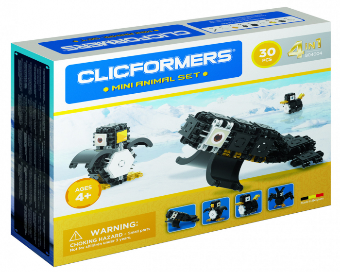 Set Construit Clicformers Mini Animal 30 Piese Clicstoys