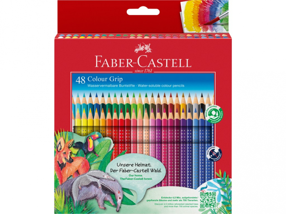 Set Creioane Faber-Castell Grip 2001, 48 Culori