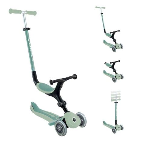 Globber Go-Up Eco 4in1 Verde Fistic - Trotineta Evolutiva