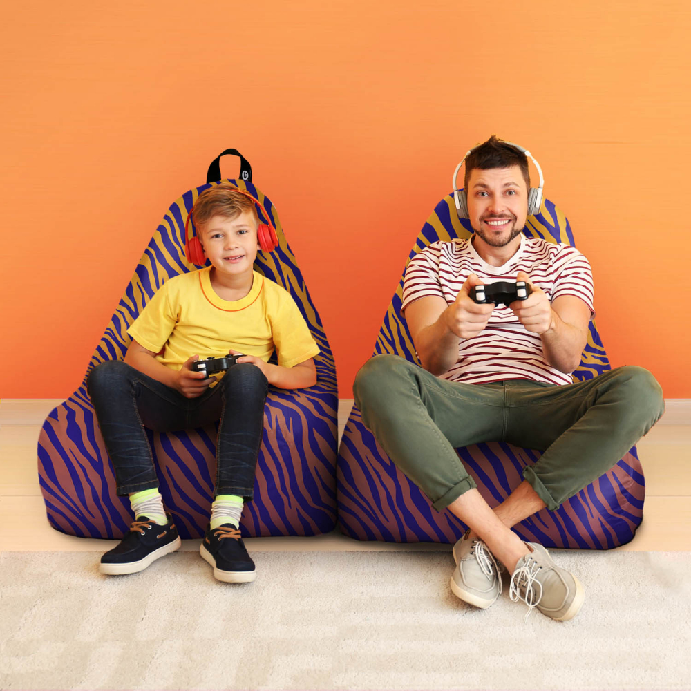 Fotoliu Puf XL Zebra Updeco, Chill & Relax - imagine 4