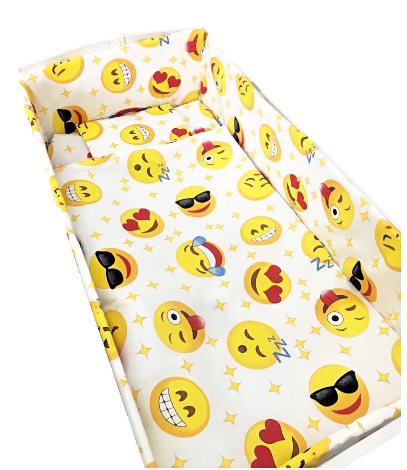 Lenjerie Patut 5 Piese Smiley Faces | Croitoria Noastra