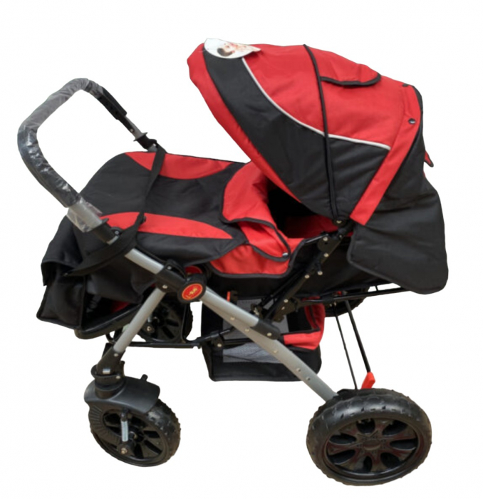 Carucior Sport L-sun Q7 Reversibil Rosu-Negru