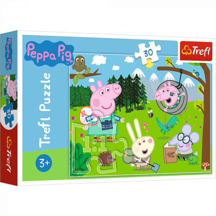 Puzzle Trefl 30 Peppa Pig în Drumeție | Trefl 30p