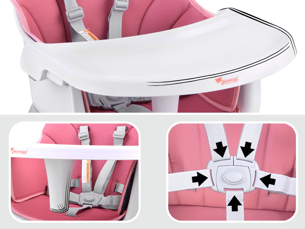 Scaun Masa 6in1 Roz Jokomisiada | Cresc - imagine 14