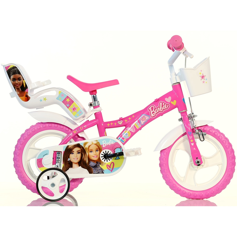 Bicicleta Dino Bikes Barbie 12" cu scaun papusa - imagine 3