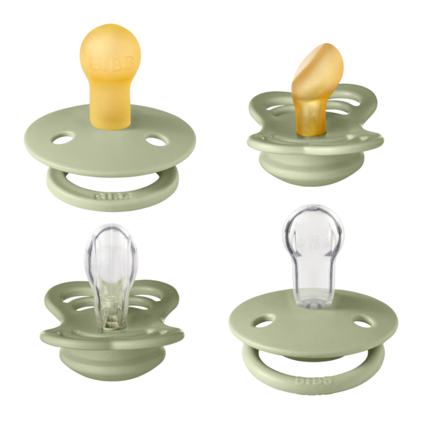 Set 4 Suzete Bibs Try-it Collection, 0 luni+, Sage - imagine 4