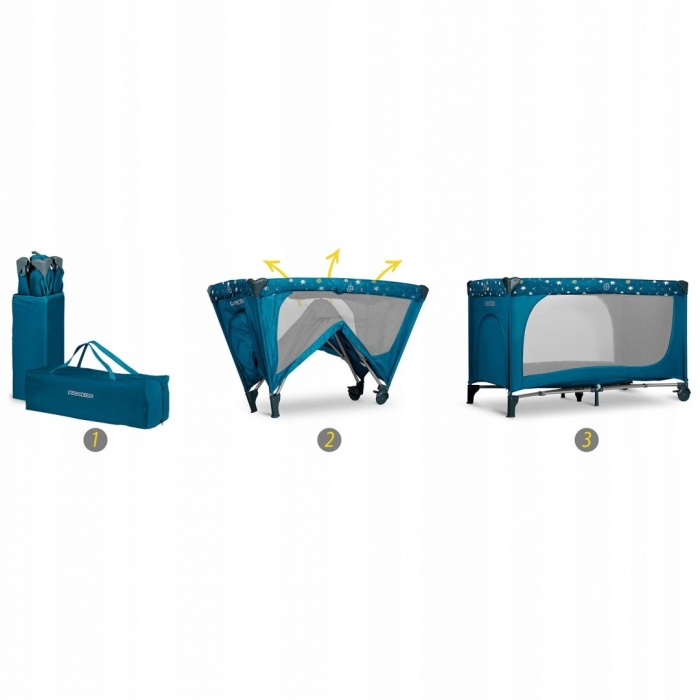 Patut Pliabil Ricokids cu Roti - Confort Siguranta - imagine 6