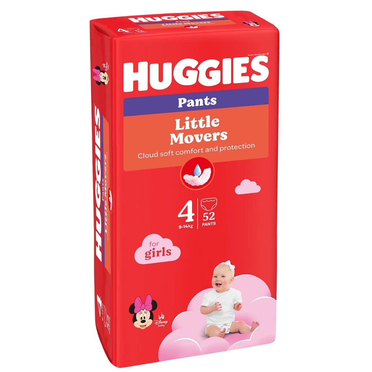 Huggies Pants Mega 4 Girl, 9-14 kg, 52 buc