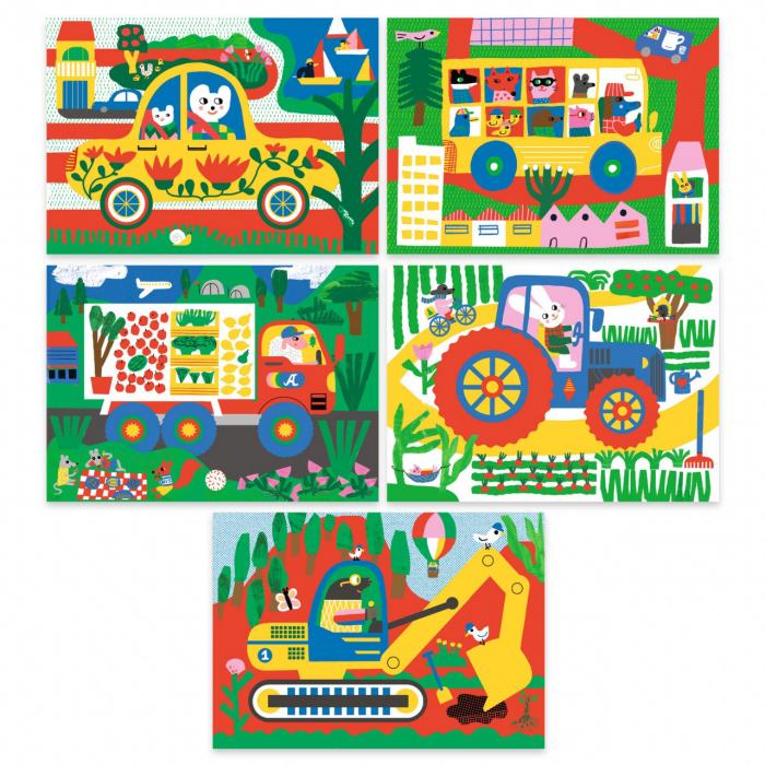 Joc Scratch Vehicule Djeco - Creativitate și Distracție