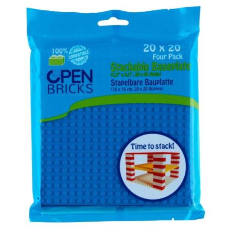Set Placi Compatibile Open Brick Source 20x20 Albastre - imagine 2