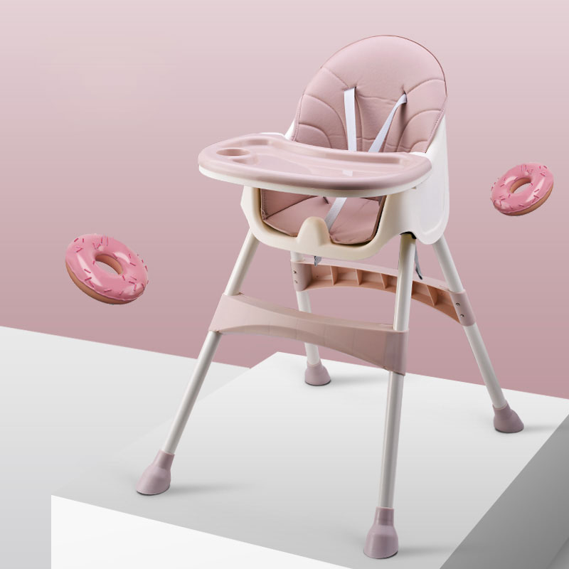 Scaun de masa Little Mom Pink, Transformabil