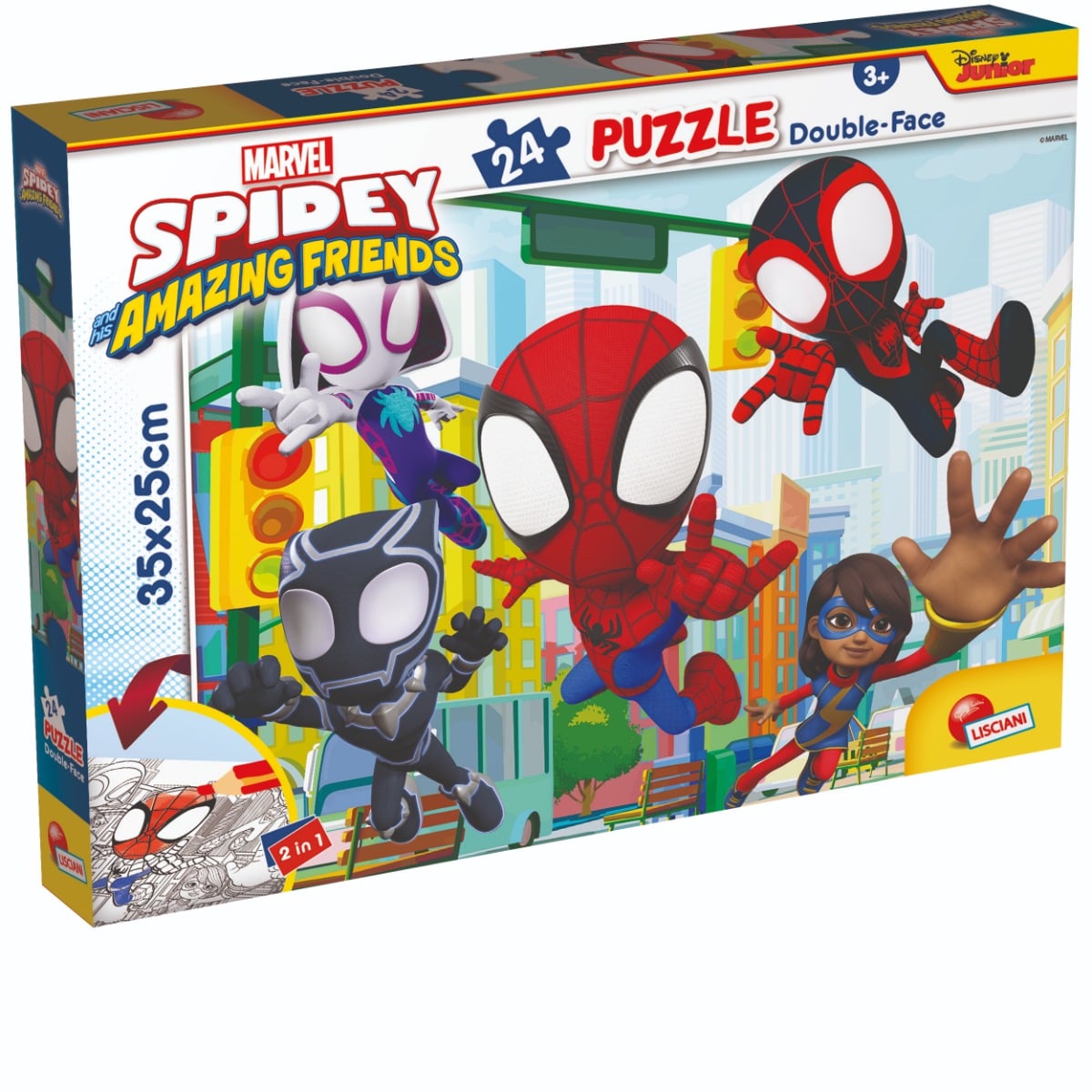 Puzzle Lisciani Marvel Spidey 2 in 1, 24 piese