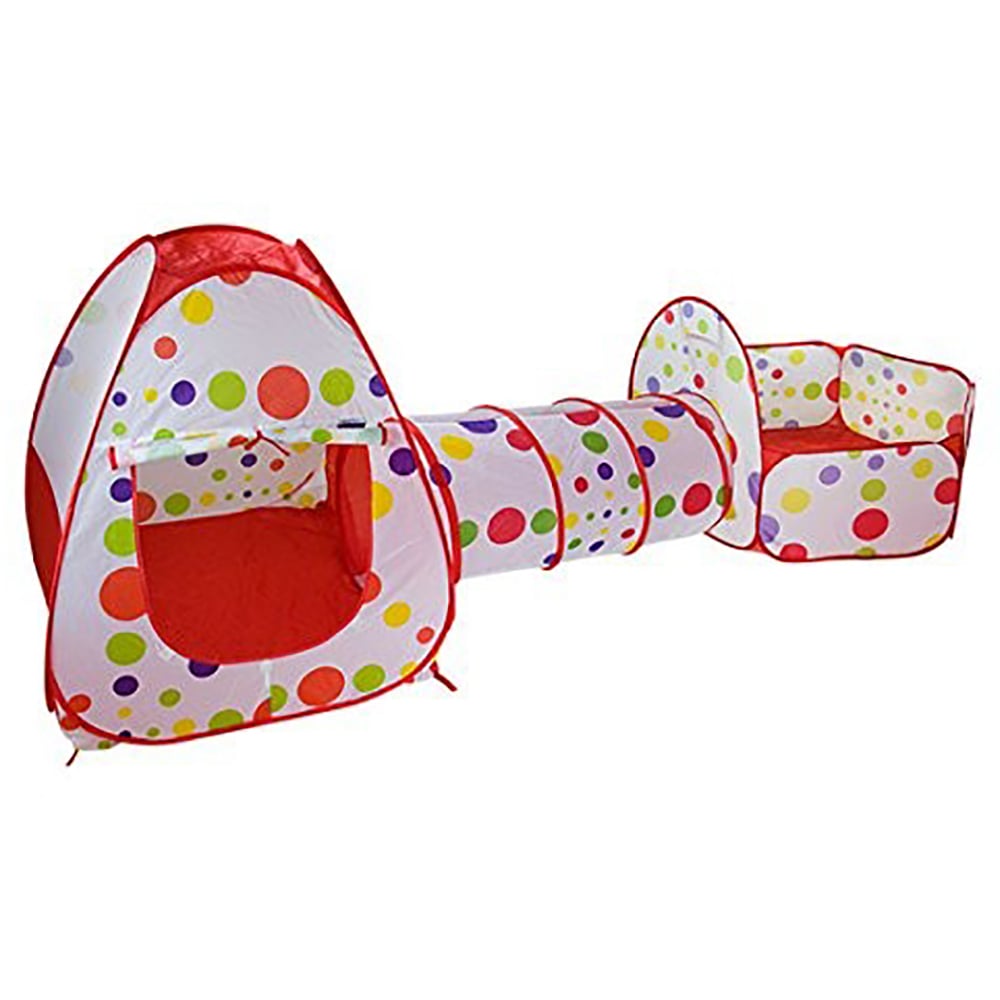 Set joaca Cort cu tunel King Sport, Rosu
