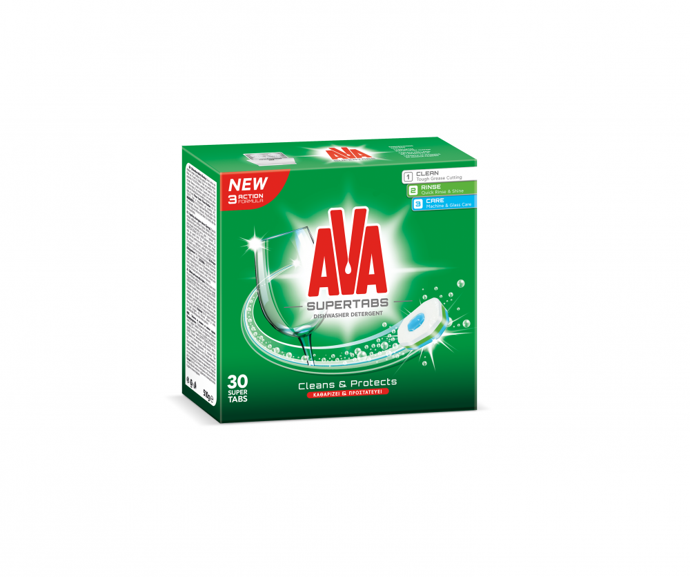 AVA Supertabs 30 Tablete Masină de Spălat Vase