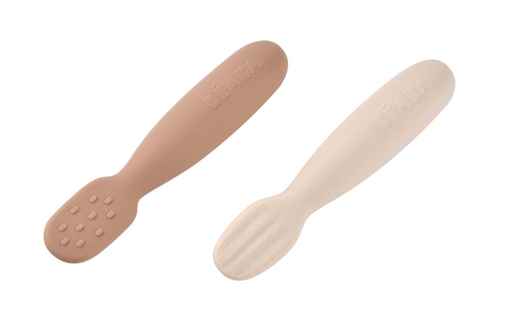 Set 2 lingurițe silicon Beaba Praline Clay - imagine 3