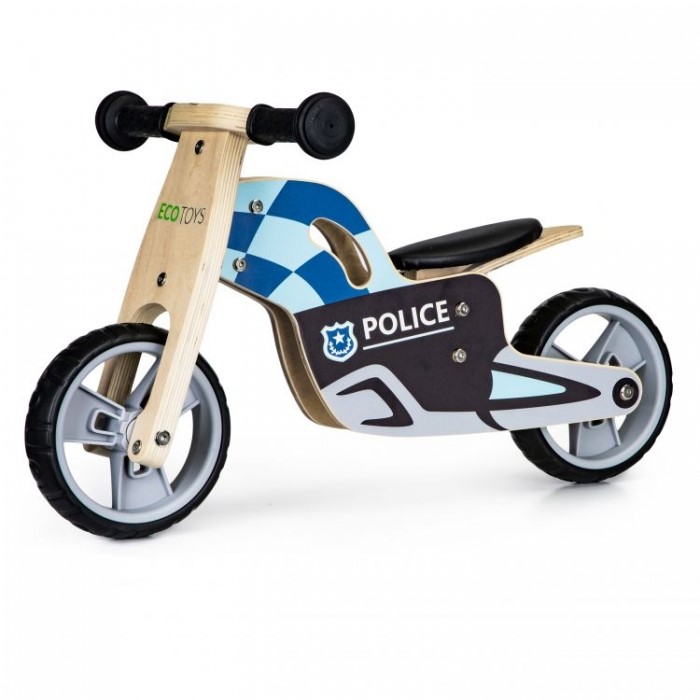 Bicicleta Politie Ecotoys Fara Pedale, Reglabila - imagine 7