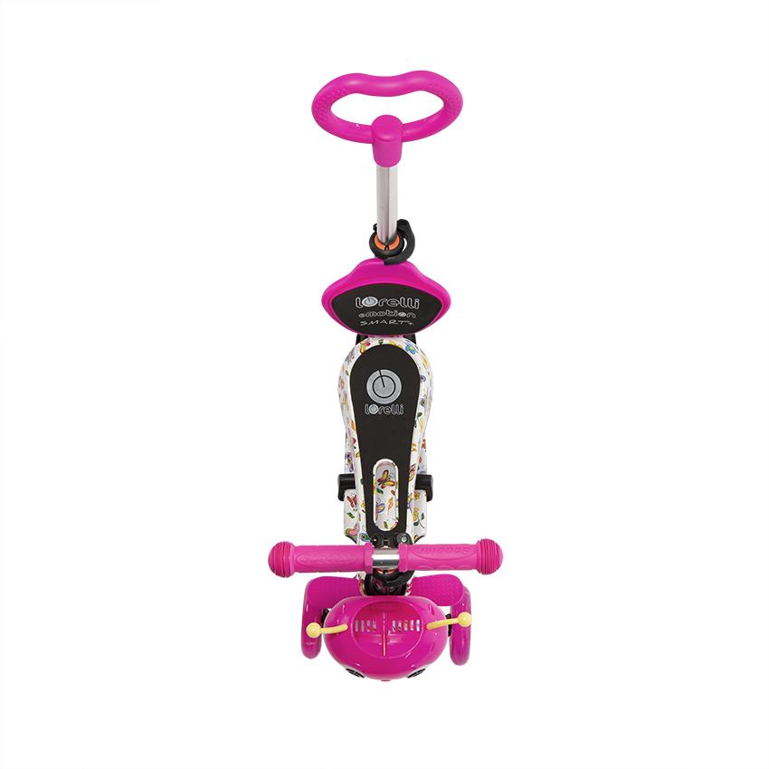 Trotineta Lorelli Pink Butterfly 3 Roți LED