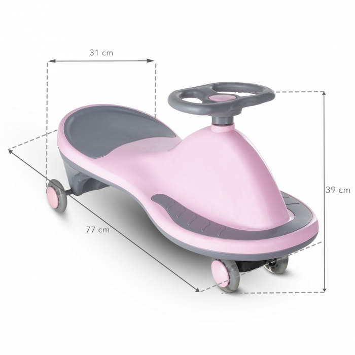 Kidwell PlasmaCar Rollo Roz cu Roti LED | 100kg - imagine 2