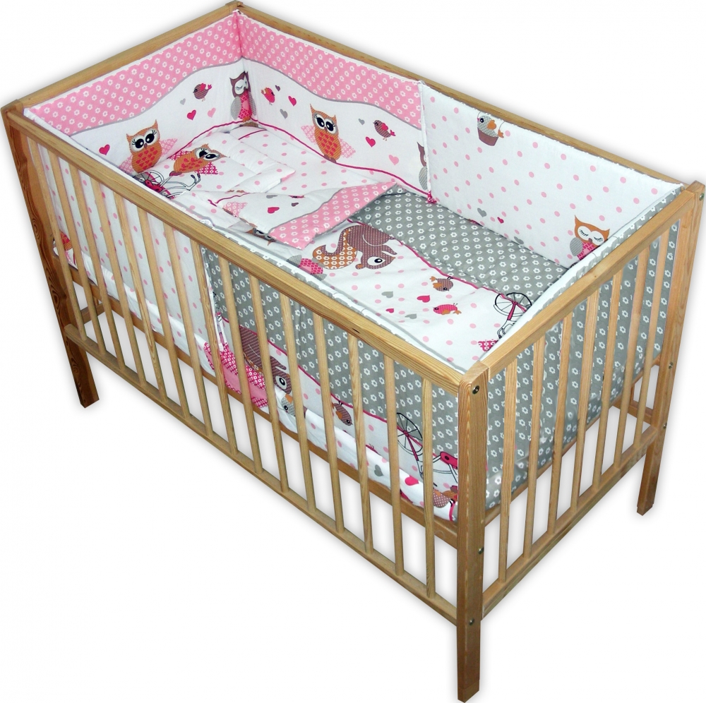 Lenjerie Patut 5 Piese Owls Roz Nichiduta