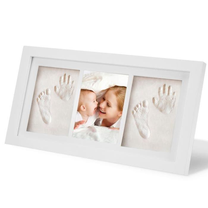 Kit Rama Foto Tripla Drool cu Amprente Mulaj Alb - imagine 5