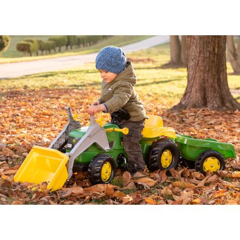 Tractor John Deere Rolly Toys cu Cupă și Remorcă - imagine 2