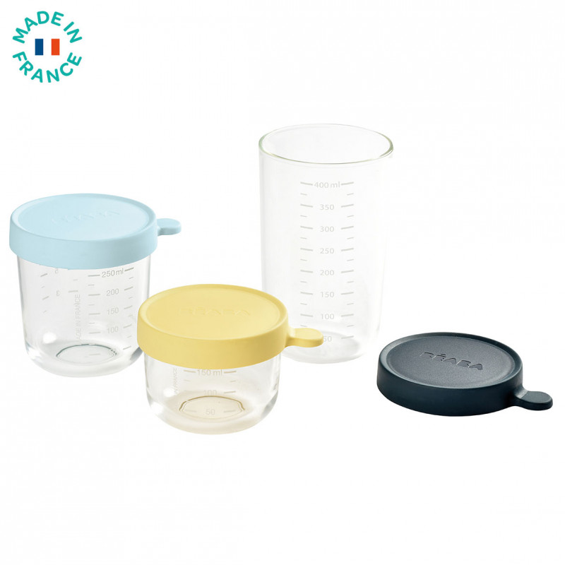 Set 3 recipiente sticla Beaba Blue - imagine 2