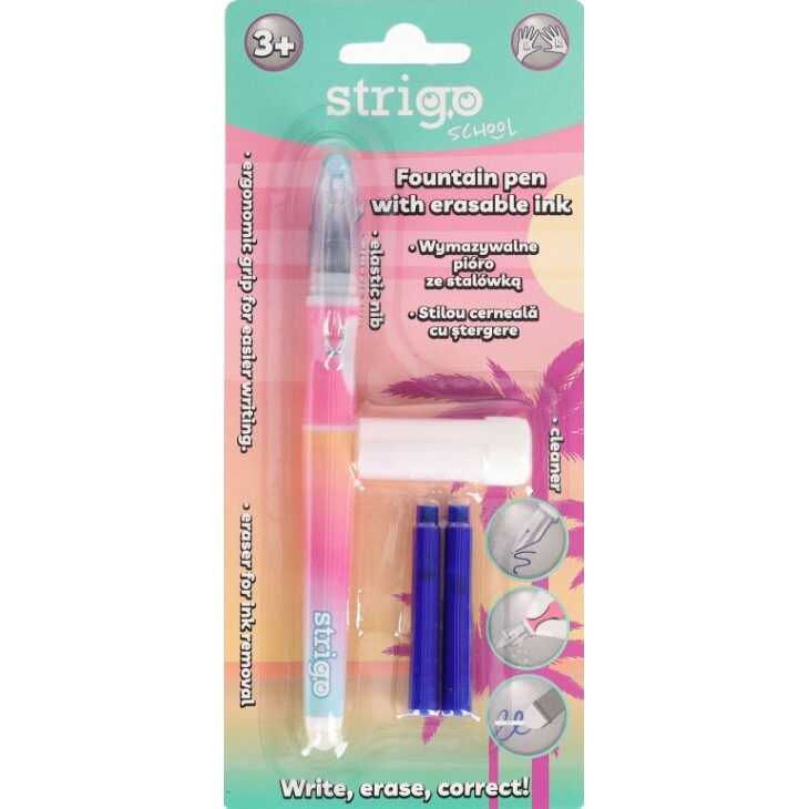 Stilou Strigo Ștergebilă 3 în 1 + Rezerve