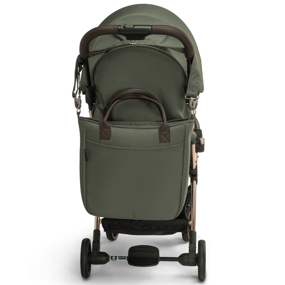 Geanta Carucior Leclerc Army Green cu Salteluta - imagine 2