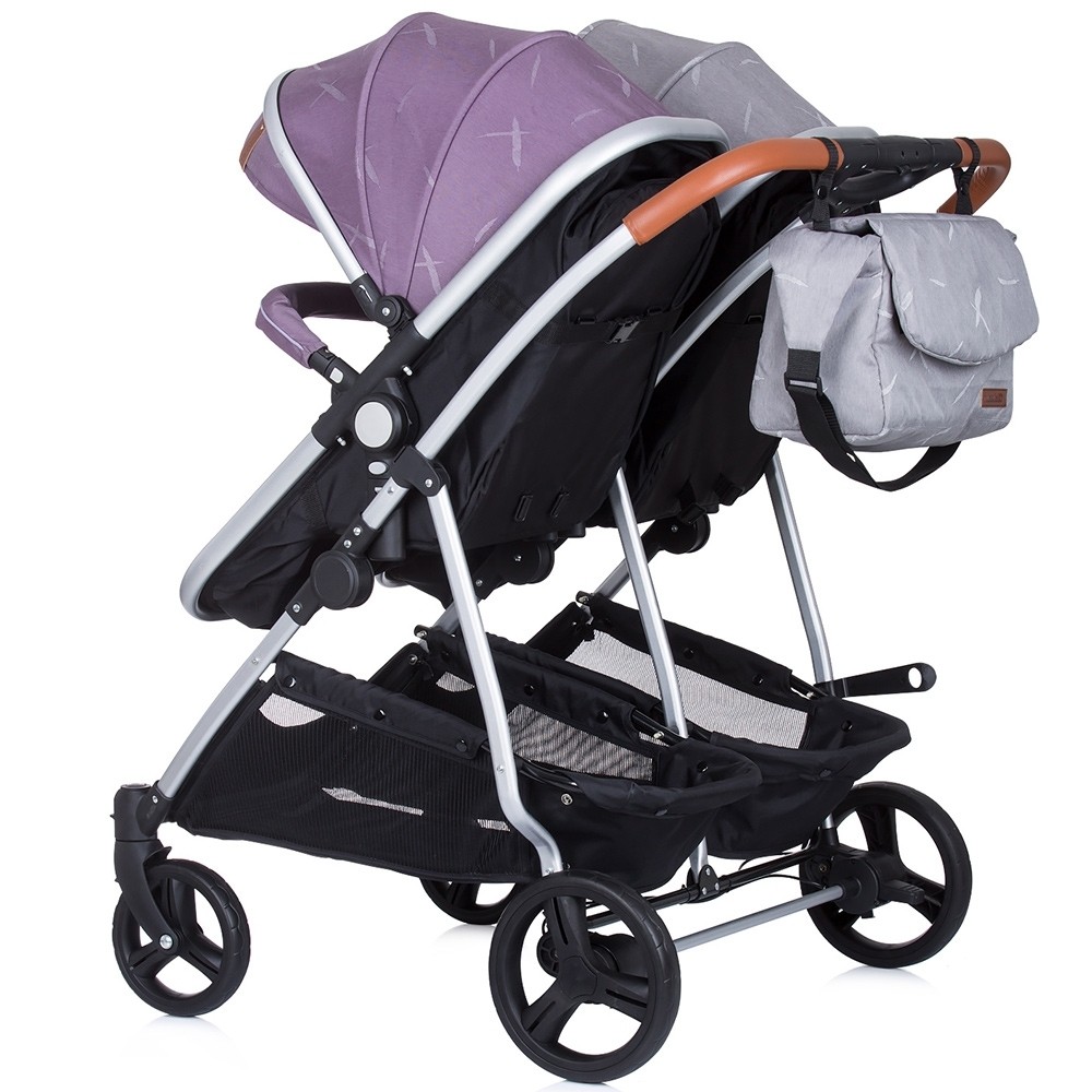 Carucior Gemeni Chipolino Duo Smart 2 in 1, Aluminiu - imagine 3