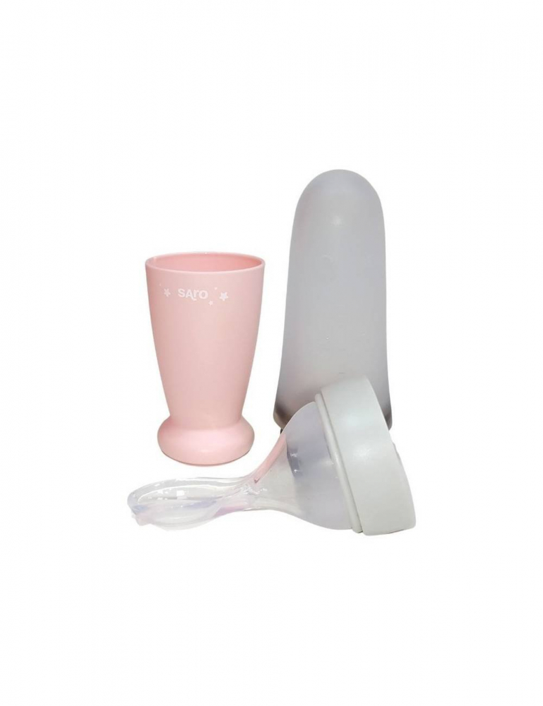 Linguriță Saro Baby cu Rezervor Silicon 90ml - imagine 3
