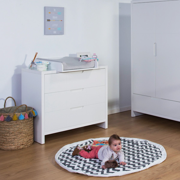 Comoda Childhome Quadro White cu masă de înfășat - imagine 3