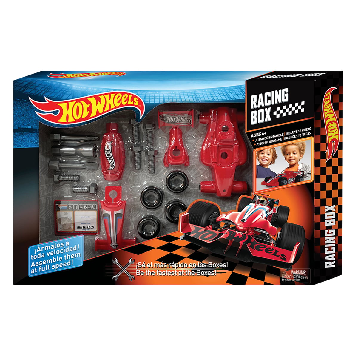Set Asamblare Hot Wheels Racing Box, 18 Piese