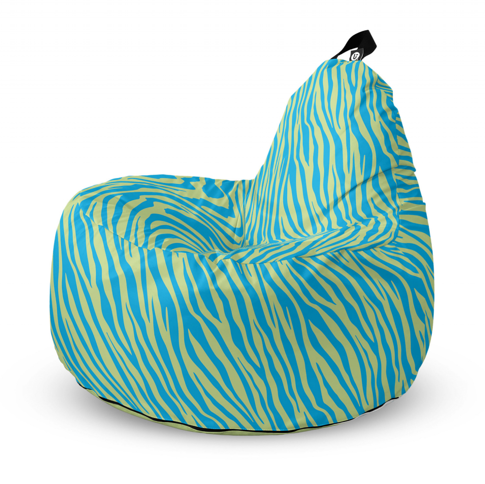 Fotoliu Bean Bag Updeco Big Chill Verde Zebra - imagine 5