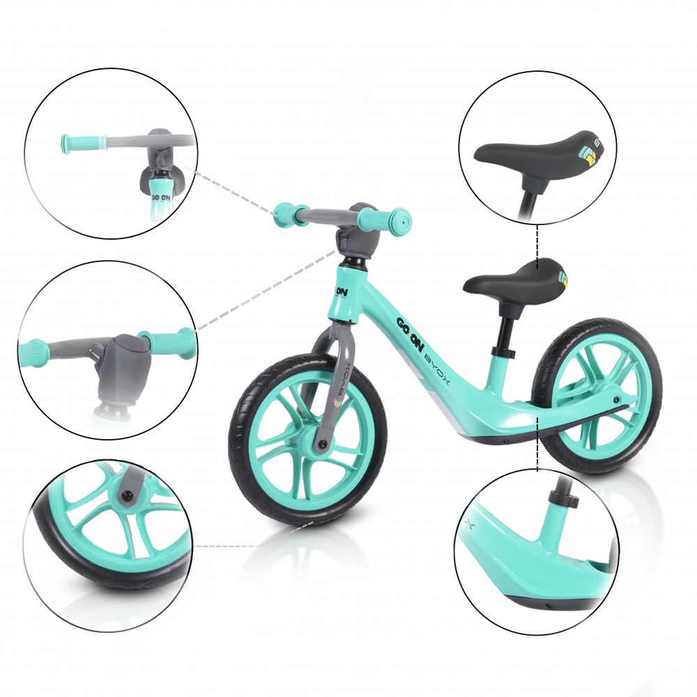 Bicicleta Byox Go On Turquoise 12 inch Fără Pedale