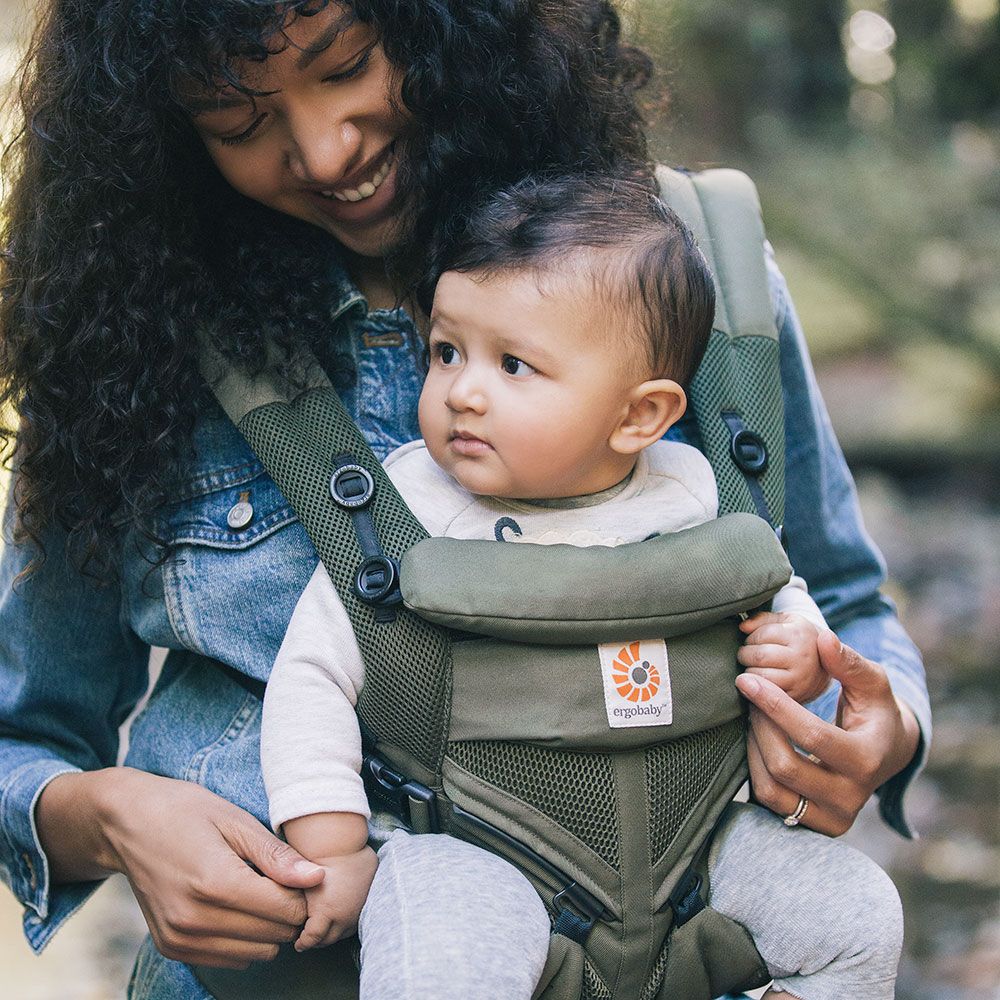 Marsupiu Ergobaby Omni 360 Cool Air Mesh Khaki - imagine 3