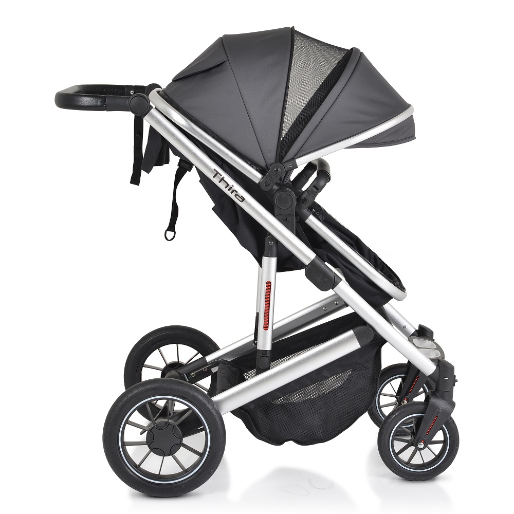 Carucior Transformabil 2in1 Moni Thira Grey Aluminiu - imagine 12