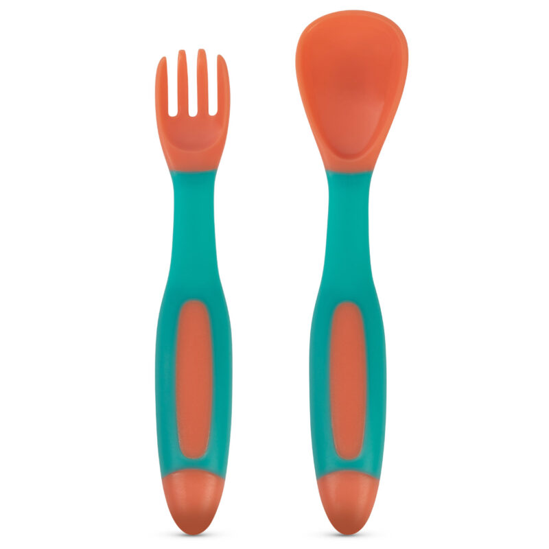 Set Baboo Flexibil Lingurita și Furculita, 6 Luni+ - imagine 6