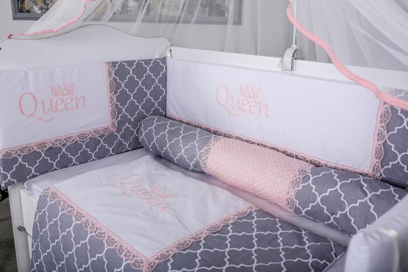Lenjerie Patut 10 Piese Queen Gri-Roz Mykids
