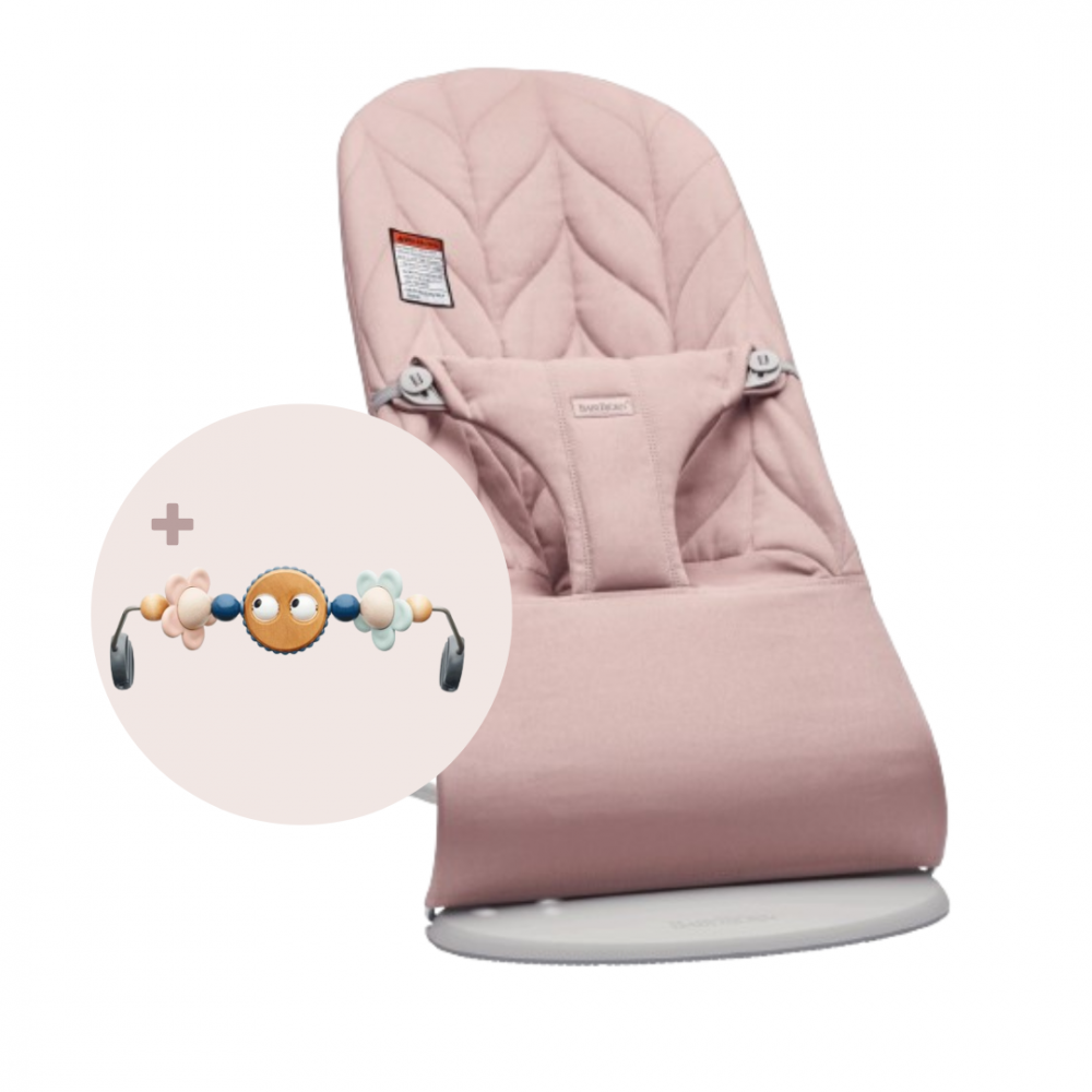 Balansoar BabyBjorn Bliss Pink, ergonomic, cu jucării - imagine 6