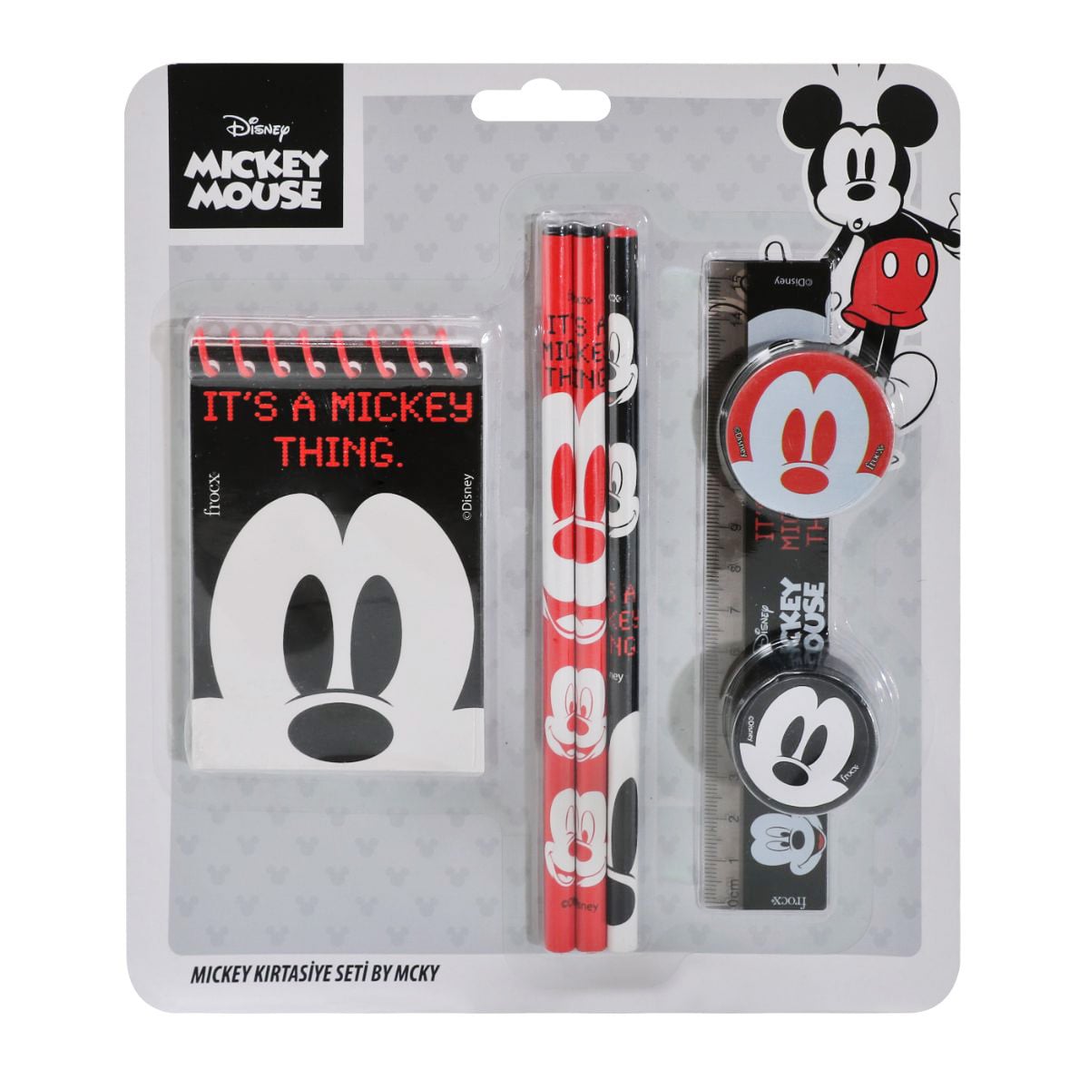Set Scris Mickey 7 Buc: Agenda și Creioane