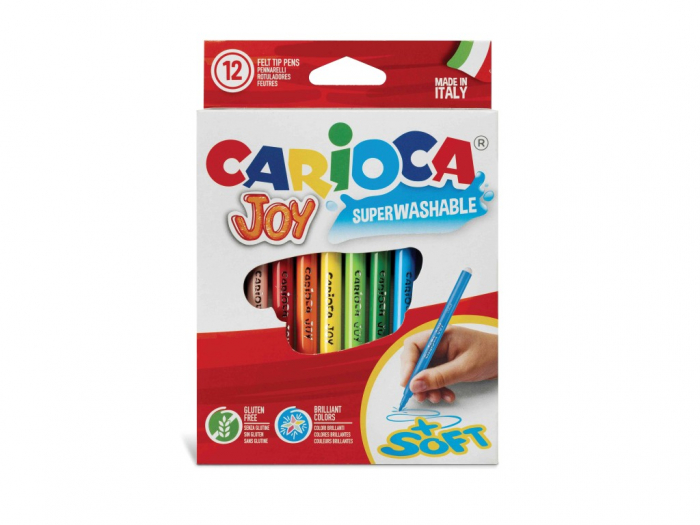 Set Carioca Joy, vârf subțire, 12 culori