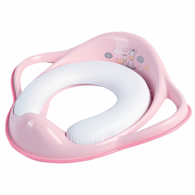 Reductor Toaletă Maltex Baby Zebra Pink - Antiderapant - imagine 5