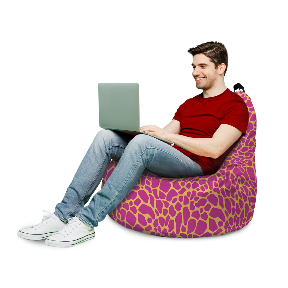 Fotoliu Puf Updeco Big Chill Giraffe Pink - Relaxare Perfectă - imagine 5