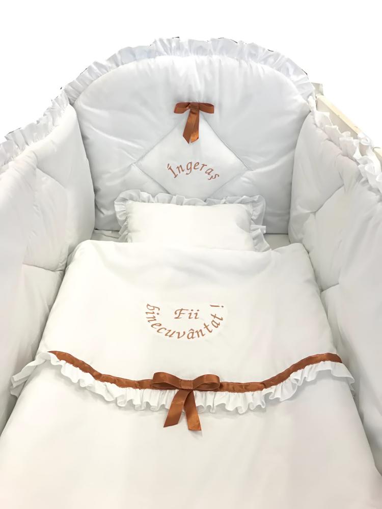 Set Lenjerie Patut Brodata 7 Piese Deseda