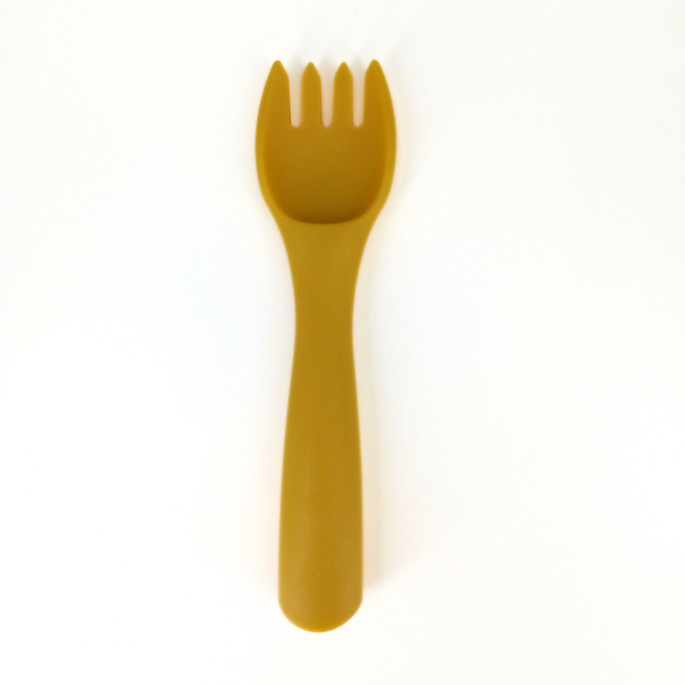 Furculita Silicon Coccorito Yellow Bebe Sigur - imagine 2