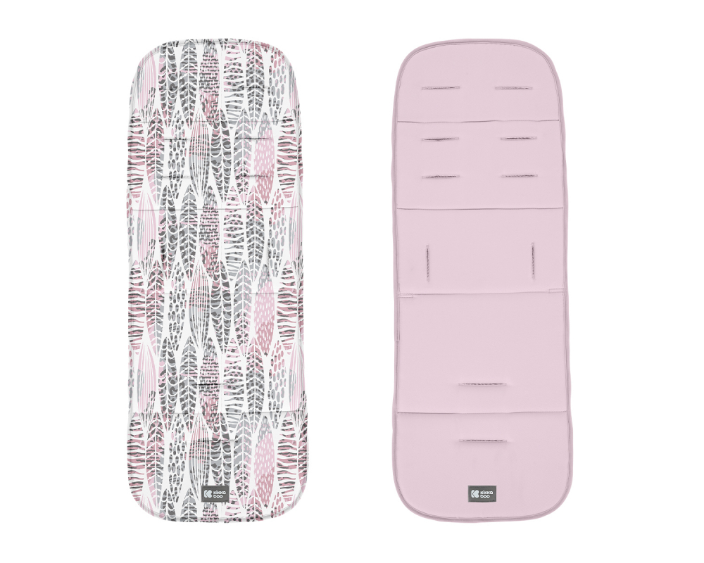Saltea KikkaBoo 2 fețe Leaves Roz, ergonomică