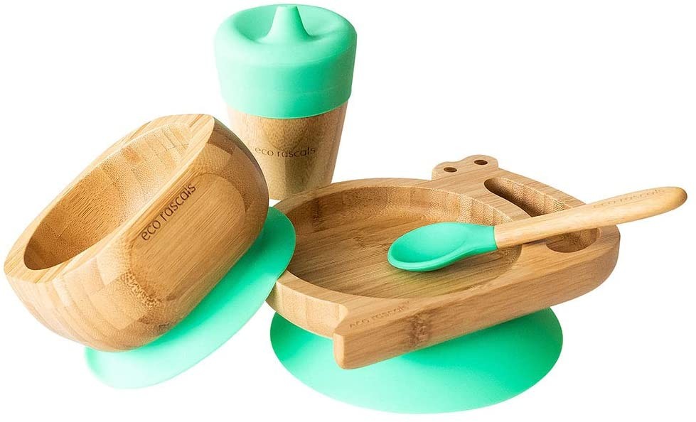 Set Bambus Melc Verde Eco Rascals | Anti-alunecare