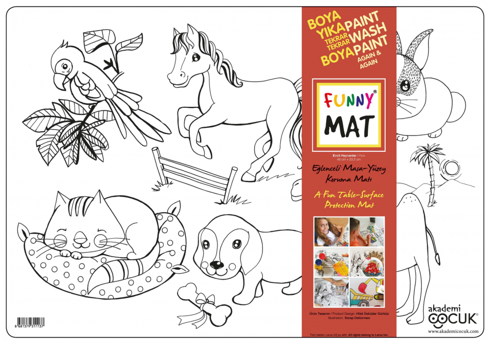 Plansa Reutilizabila Colorat Animale FunnyMat