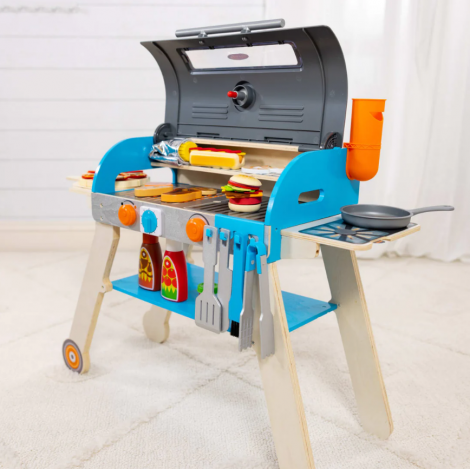 Set Bucătărie Grill Pizza Melissa & Doug Lemn - imagine 2