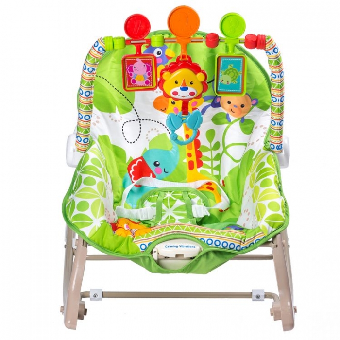 Balansoar cu vibrații 3 în 1 Ecotoys Jungla - imagine 7